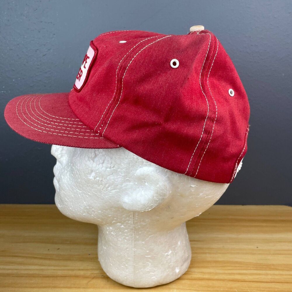 Good Hope Fertilizer Patch Hat Red Snapback Trucker Agriculture Farm Man Cap - Picture 3 of 7